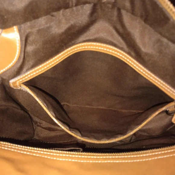 Vintage Coach Soho Classic Brown Signature C Camel Tan Leather Sm Tote Bag - Picture 8 of 15